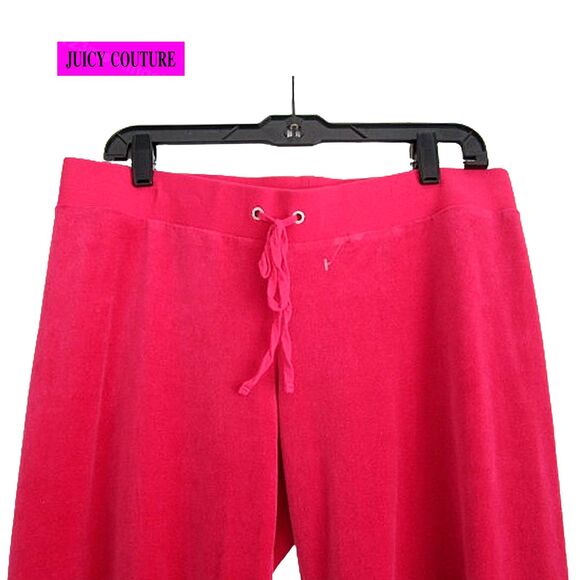 JUICY COUTURE NEW Y2K MAR VISTA SANGRIA Velour Drawstring Flare Jogger L - Picture 2 of 11
